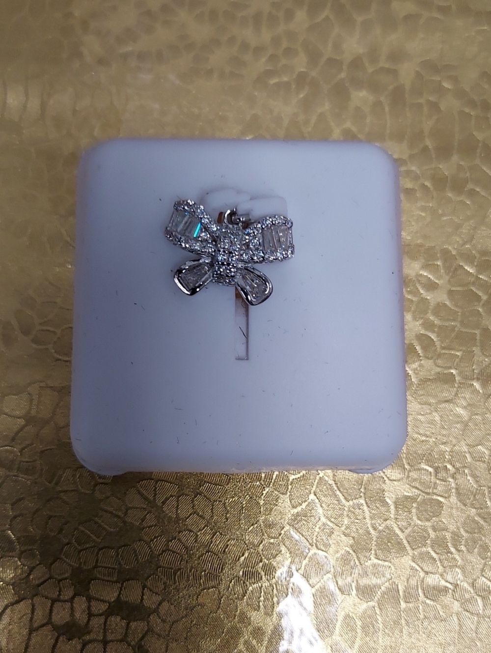 Sterling Silver MOISSANITE Bow Pendant - 1Ct Women Jewelry